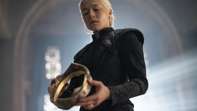 Emma D’Arcy as Rhaenyra Targaryen in House of the Dragon Season 3.