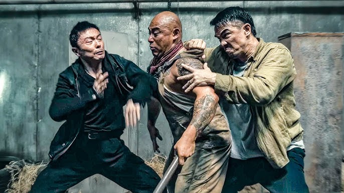 Xie Miao and Joe Taslim in The Furious during a high-intensity martial arts fight sequence.