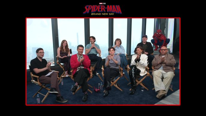 Tom Holland, Zendaya, Jacob Batalon, Sadie Sink, Jon Bernthal, Destin Daniel Cretton, Kevin Feige and Amy Pascal discuss Spider-Man: Brand New Day during the global press conference.