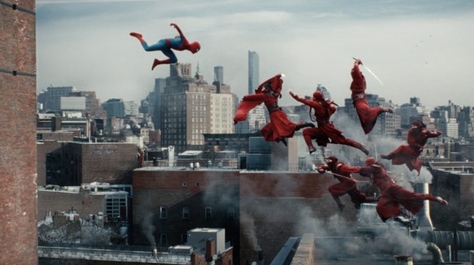 Tom Holland as Spider-Man in Marvel Studios and Sony Pictures’ Spider-Man: Brand New Day.