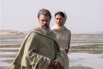 Matt Damon is Odysseus and Zendaya is Athena in THE ODYSSEY, written, produced, and directed by Christopher Nolan. Melinda Sue Gordon/Universal Pictures