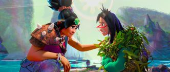 Jo and Raissa enter the magical island of Nakali in DreamWorks Animation’s Forgotten Island.