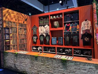 Heroes & Villains booth at San Diego Comic-Con 2026 featuring Marvel and Star Wars exclusive merchandise.