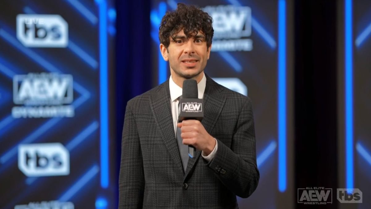 Tony Khan discusses AEW All In London during a media briefing ahead of the Wembley Stadium event.
