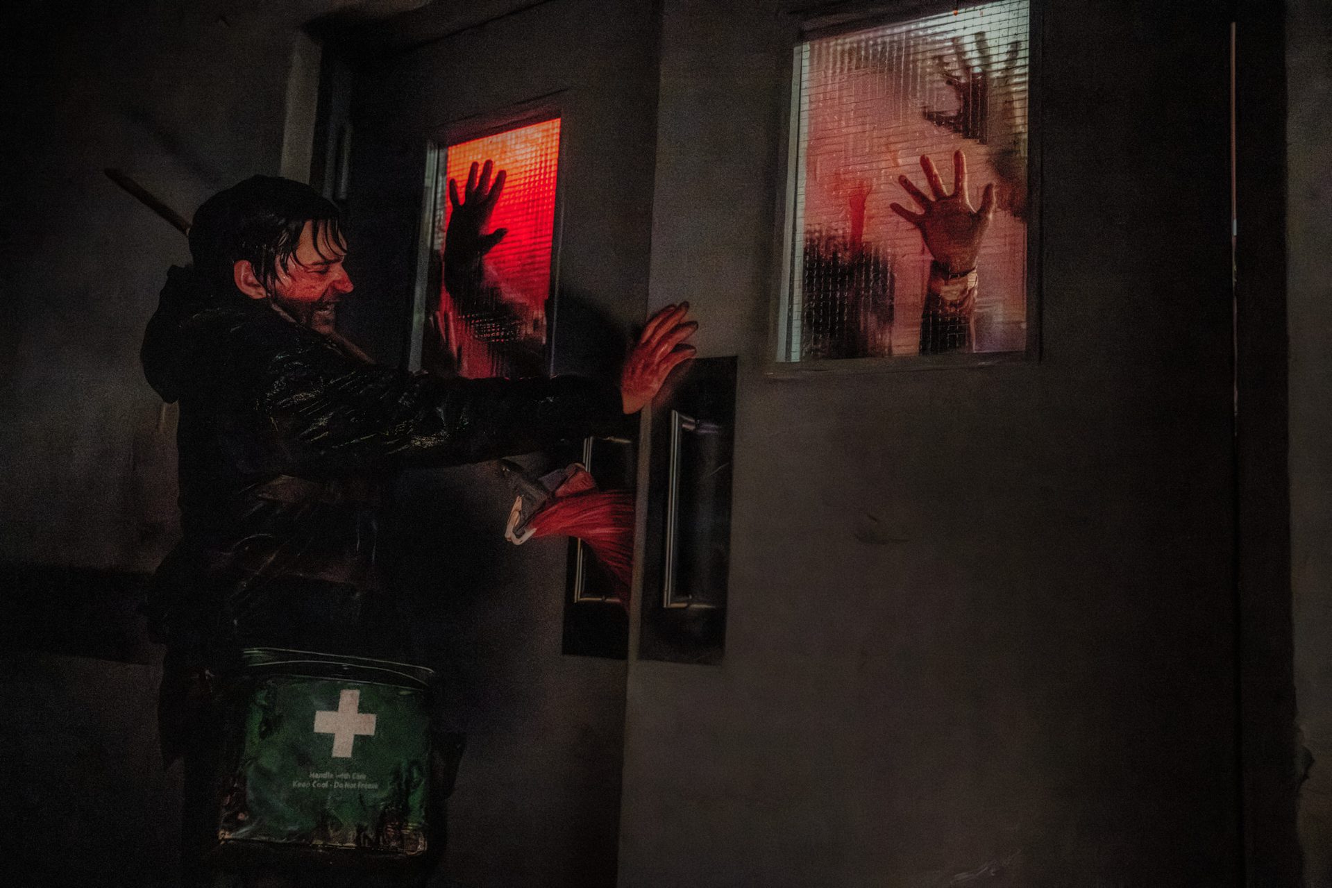 Austin Abrams as Bryan in Zach Cregger’s Resident Evil.