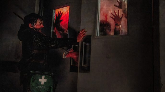 Austin Abrams as Bryan in Zach Cregger’s Resident Evil.