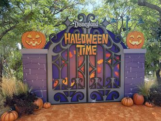 Disneyland Resort Halloween Time display with pumpkins and seasonal décor during the Fall Favorites 2026 media preview event.
