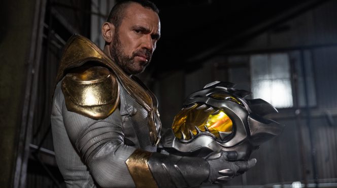 Jason David Frank as Erik Reed, the White Dragon, in Legend of the White Dragon.