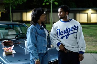 Gail Bean as Wanda Bell & Isaiah John as Leon Simmons in FX’s The Drop: A Snowfall Saga.