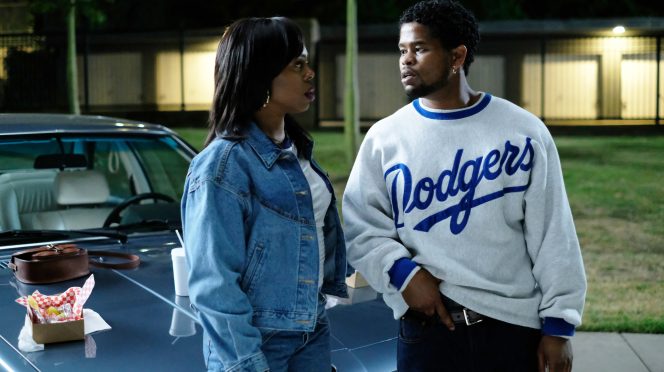 Gail Bean as Wanda Bell & Isaiah John as Leon Simmons in FX’s The Drop: A Snowfall Saga.