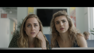 Delilah Napier and Lucy Powers in the NYC dating comedy Floating Carousel.