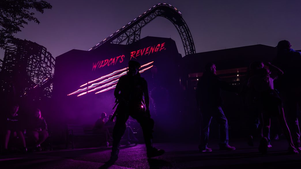 Dark Nights at Hersheypark Halloween 2026 features five haunted houses, five scare zones and lights-out roller coaster rides.