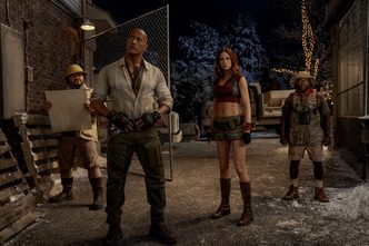 Jack Black, Dwayne Johnson, Karen Gillan and Kevin Hart star in Jumanji Open World.